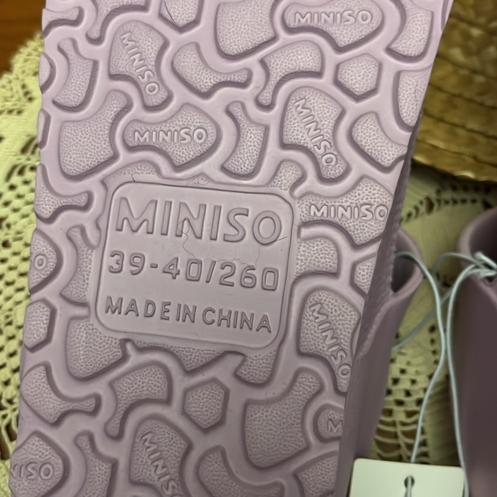 MINISO Life Purple Slide Sandals - Picture 9 of 10